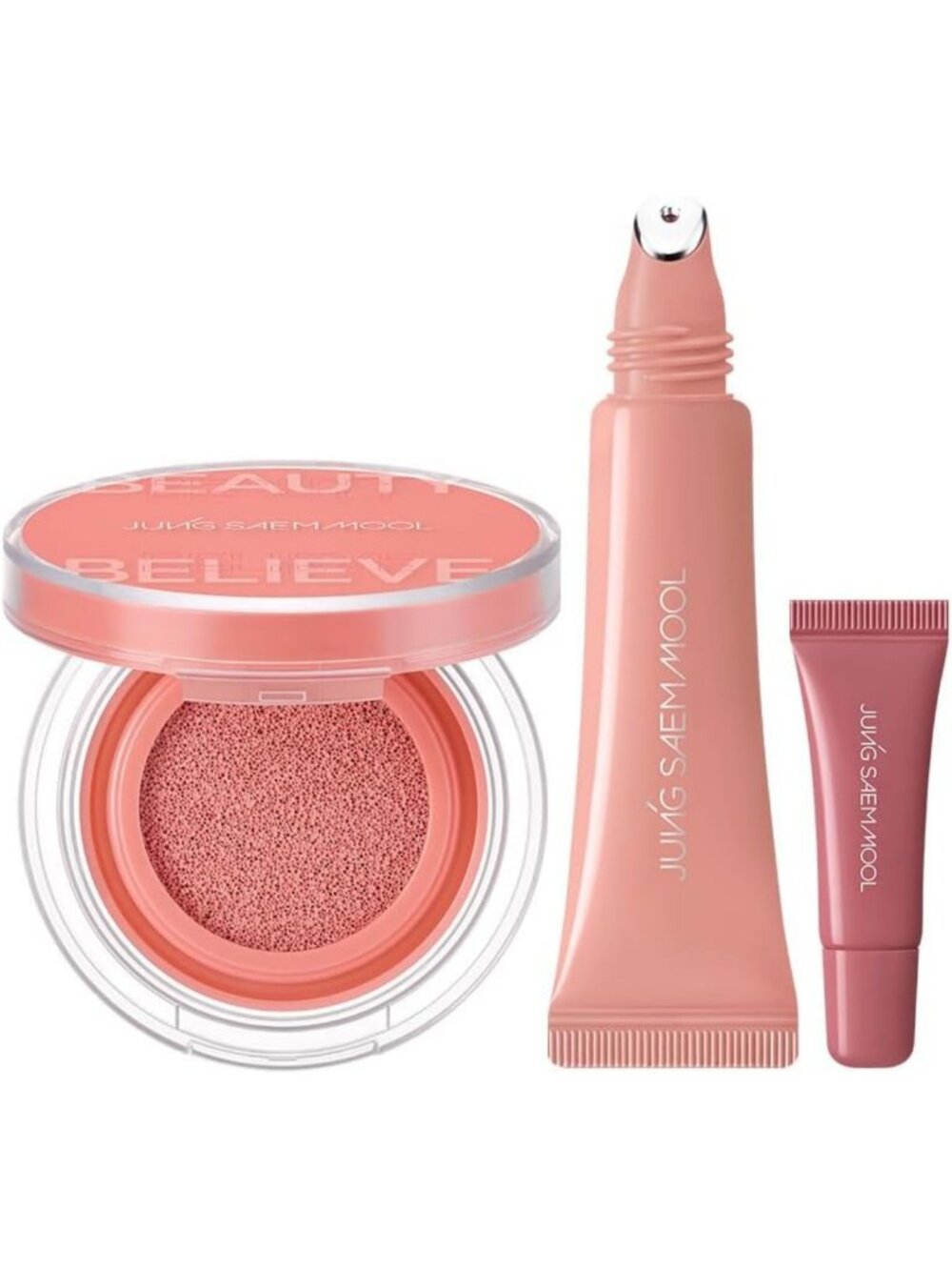 Blush Trio Set | Light Peach Beige - Blush, Lip Gloss & Mini Gloss for Radiant
